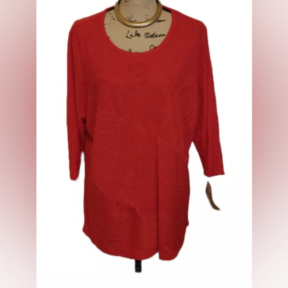 NWT CD DANIELS RED TOP SZ 1X